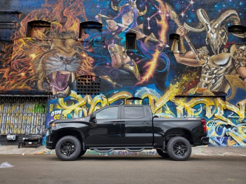 Body Armor 4x4 19-22 Chevrolet Silverado 1500/2500/3500 Crew Cab Ambush Side Steps - Black