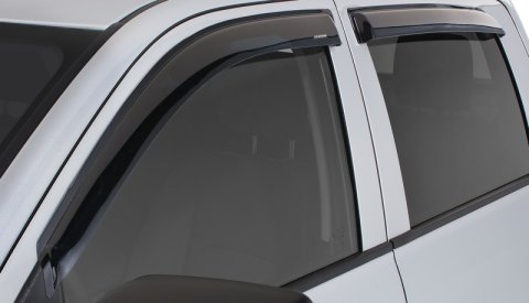 Stampede 2019 Chevy Silverado 1500 Double Cab Pickup Tape-Onz Sidewind Deflector 4pc - Smoke