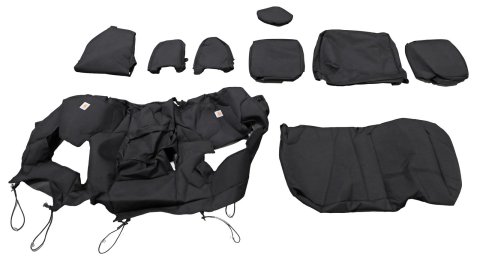 Covercraft 19-24 Chevrolet Silverado Carhartt PrecisionFit Custom Second Row Seat Covers - Blk