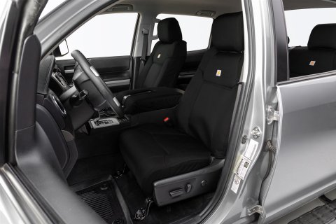 Covercraft 22-24 Chevrolet Silverado Carhartt PrecisionFit Custom Front Row Seat Covers - Blk