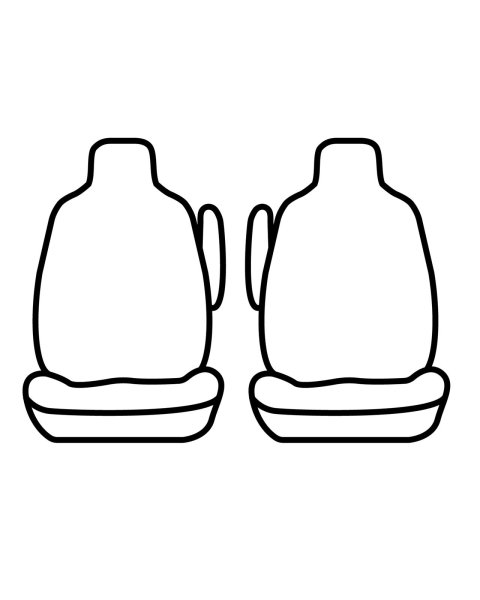 Covercraft 10-13 Chevrolet Express Polycotton SeatSaver Custom Front Row Seat Covers - Grey