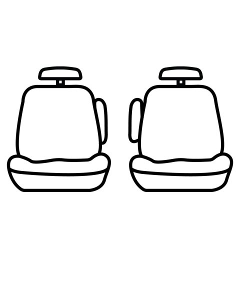 Covercraft 19 Mercedes-Benz Sprinter Polycotton SeatSaver Custom Front Row Seat Covers - Charcoal