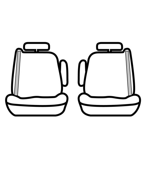 Covercraft 99-02 Chevrolet Polycotton SeatSaver Custom Front Row Seat Covers - Charcoal