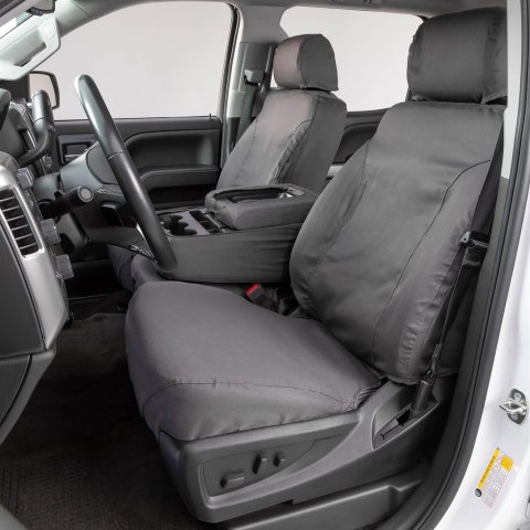 Covercraft 19-20 Ford F-150 Polycotton SeatSaver Custom Front Row Seat Covers - Charcoal