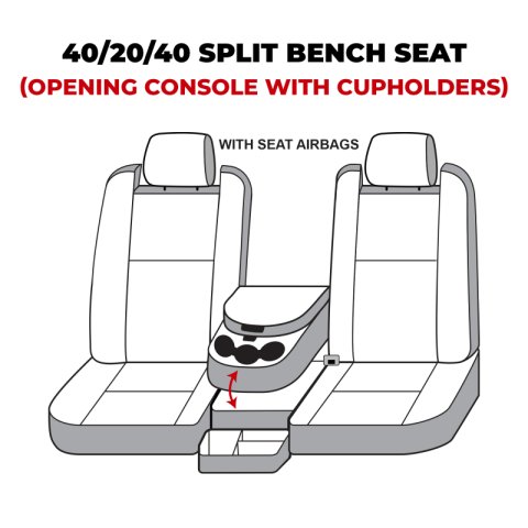 Covercraft 22-24 Dodge RAM 2500/3500 Polycotton SeatSaver Custom Front Row Seat Covers - Charcoal