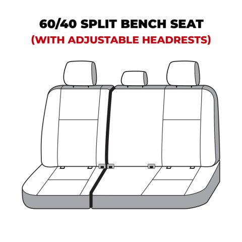 Covercraft 21-23 Chevrolet Tahoe Polycotton SeatSaver Custom Third Row Seat Covers - Charcoal