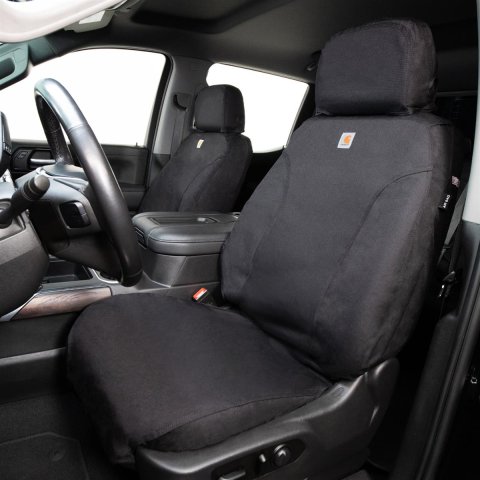 Covercraft 19-24 Chevrolet Silverado Carhartt Super Dux SeatSaver Front Row Seat Covers - Blk