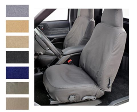 Covercraft 05-06 Toyota Tacoma Polycotton SeatSaver Custom Front Row Seat Covers - Grey