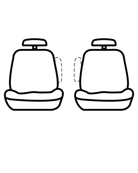 Covercraft 16-20 Ford Transit Polycotton SeatSaver Custom Front Row Seat Covers - Misty Grey