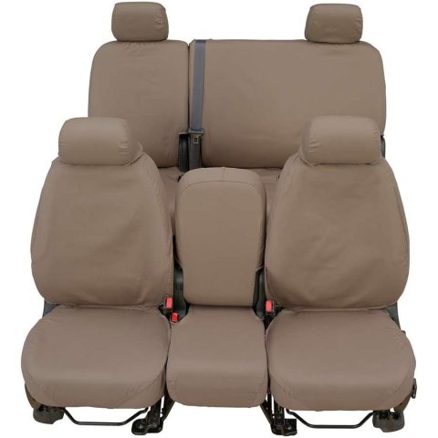 Covercraft 19-20 Ford F-150 Polycotton SeatSaver Custom Front Row Seat Covers - Wet Sand