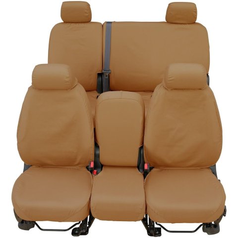 Covercraft 19-20 Ford F-150 Polycotton SeatSaver Custom Front Row Seat Covers - Tan