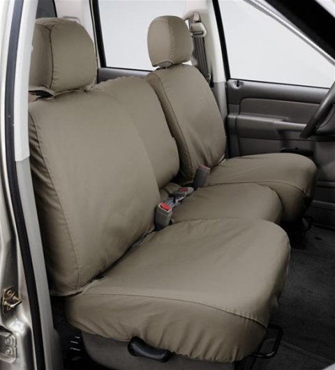 Covercraft 16-24 Nissan Titan Polycotton SeatSaver Custom Second Row Seat Covers - Wet Sand
