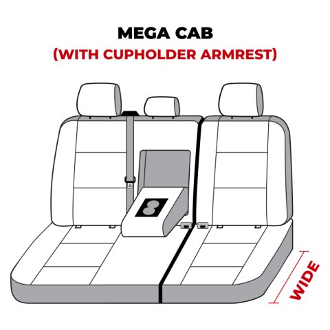 Covercraft 22-24 Dodge RAM Mega Polycotton SeatSaver Custom Second Row Seat Covers - Tan