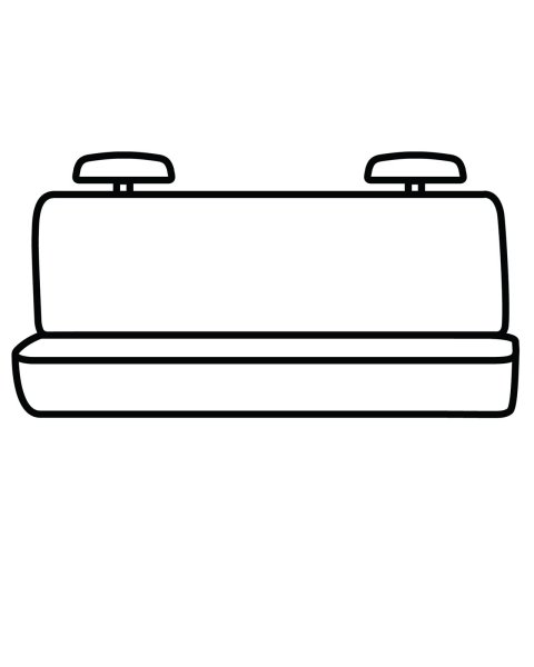 Covercraft 19-24 Dodge RAM 2500/3500 Endura PrecisionFit Custom 2nd Row Seat Covers - Charcoal/Blk