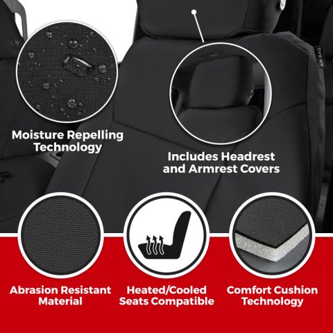 Covercraft 21-24 Toyota Sienna Endura PrecisionFit Custom Second Row Seat Covers - Charcoal/Silver