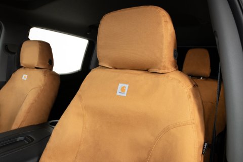 Covercraft 19-2024 Chevrolet Low Carhartt SeatSaver Custom Front Row Seat Covers - Brown