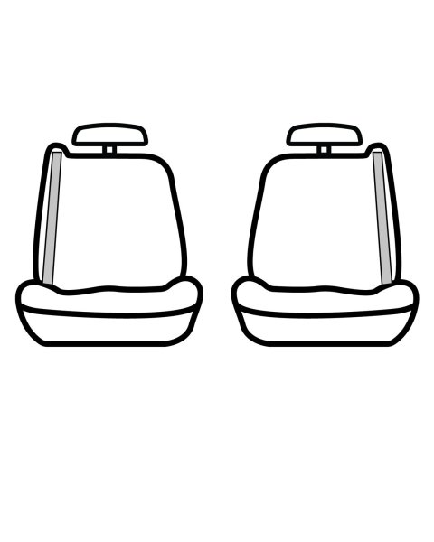 Covercraft 04-08 Ford F150 Polycotton SeatSaver Custom Front Row Seat Covers - Grey