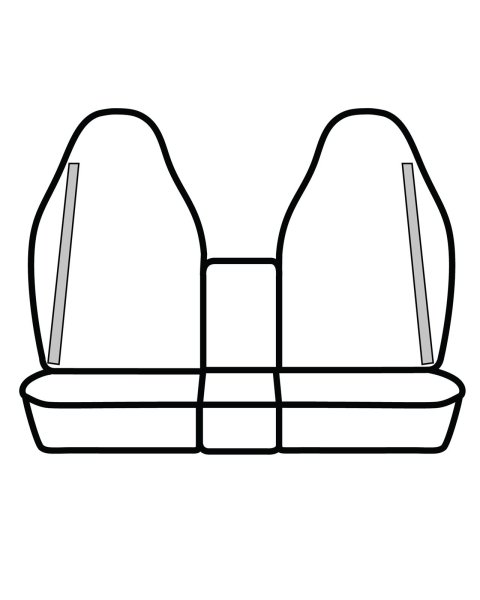 Covercraft 1998-02 Dodge Ram Polycotton SeatSaver Custom Front Row Seat Covers - Charcoal