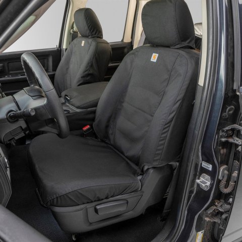 Covercraft 14-21 Dodge Ram Carhartt Super Dux SeatSaver Custom Front Row Seat Covers - Black
