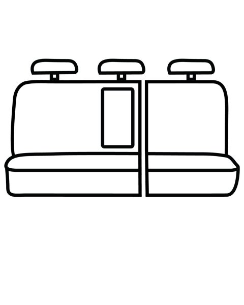 Covercraft 19-24 Chevrolet Silverado Leatherette PrecisionFit Custom Second Row Seat Covers - Black
