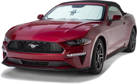 Covercraft UVS100 Premier Series Custom Sunscreen with Ford Mustang Tri-Bar logo