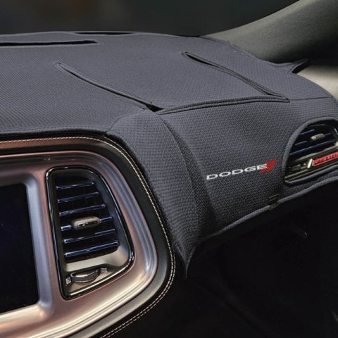 Covercraft 15-23 Dodge Challenger Limited Edition Custom Dash Cover with Dodge Logo