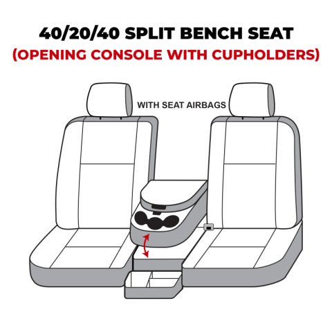 Covercraft 19-24 Ram 2500/3500 Fr 40/20/40 Endura RAM Logo SeatSaver Custom Front Row Seat Covers