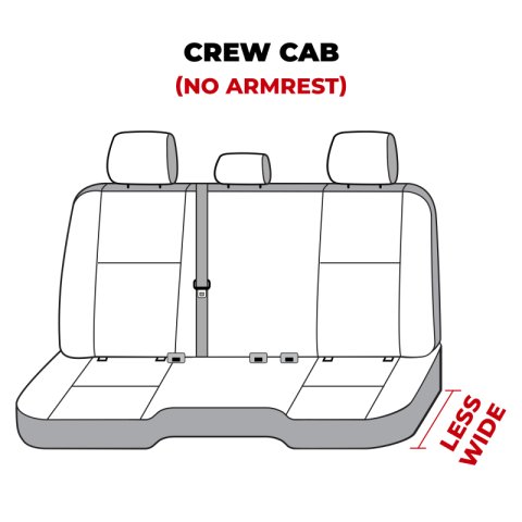Covercraft 11-23 Dodge Ram Crew/Quad Cabs Rear Bench Endura Logo SeatSaver 2nd Row Seat Covers
