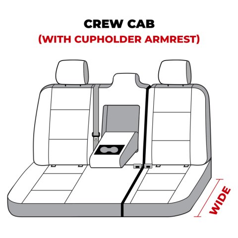 Covercraft 19-24 Dodge Ram 1500 Crew Classic Logo SeatSaver Second Row Seat Covers