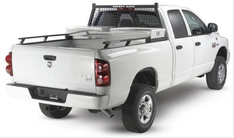 BACKRACK Truck Bed Side Rails 80509TB Chevy, GMC, Rails, Black, With Toolbox, Pair