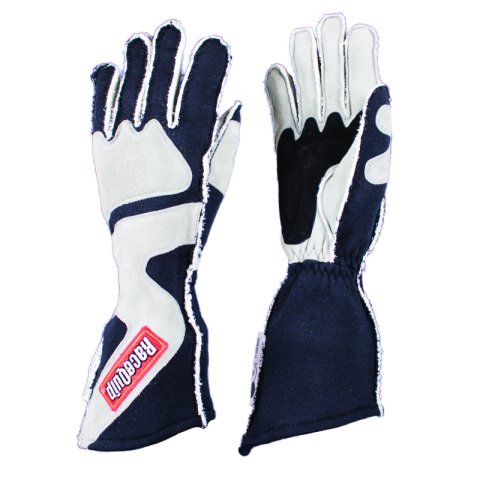 RaceQuip SFI-5 Gray/Black XL Outseam Angle Cut Glove