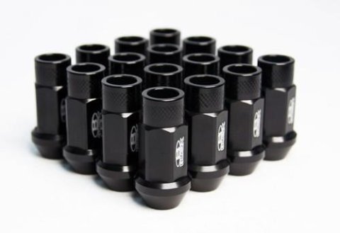BLOX Racing Street Series Forged Lug Nuts - Black 12 x 1.25mm - Single piece