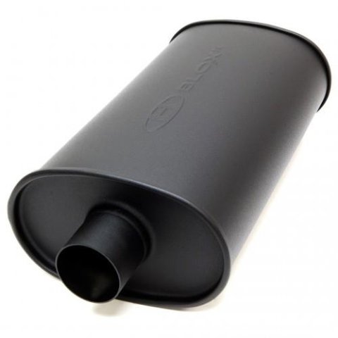 BLOX Racing 2.25 inch SL Sport Muffler - Matte Black