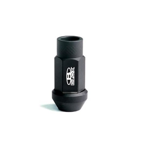 BLOX Racing Street Series Forged Lug Nuts - Flat Black 12 x 1.25mm - Single piece