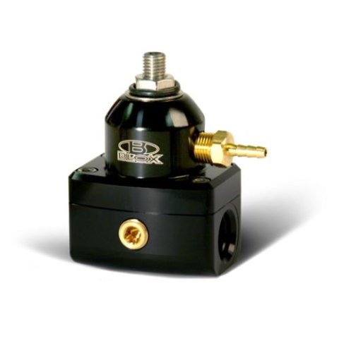 BLOX Racing 2-Port Design Black/Black Adjustable Fuel Pressure Regulator