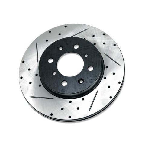 BLOX Racing Slotted And Cross-Drilled Rotor Left Side