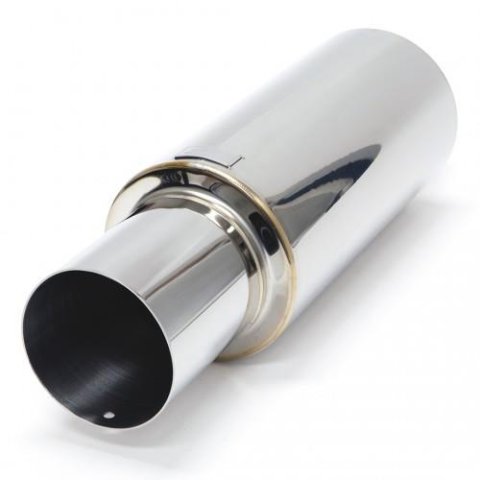 BLOX Racing 76.2mm N1 Straight Tip Muffler Universal