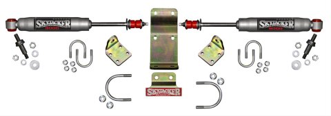 Skyjacker 2018 Jeep Wrangler JL - Silver Dual Steering Damper Kit