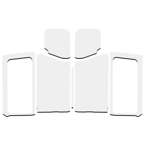 DEI 18-23 Jeep Wrangler JL 2-Door Boom Mat Complete Headliner Kit - 7 Piece - Gray