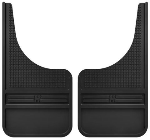 Husky Liners Universal 12in Wide Black Rubber Front Mud Flaps w/o Weight
