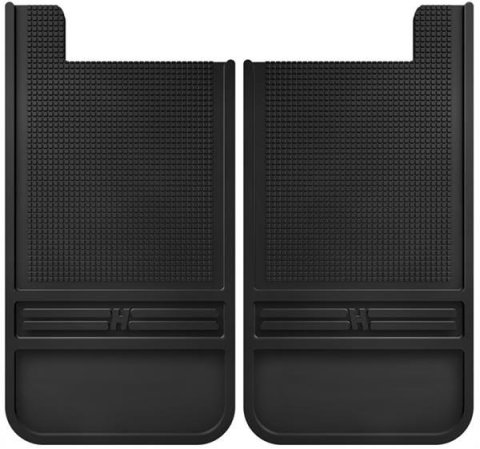 Husky Liners Universal 12in Wide Black Rubber Rear Mud Flaps w/o Weight