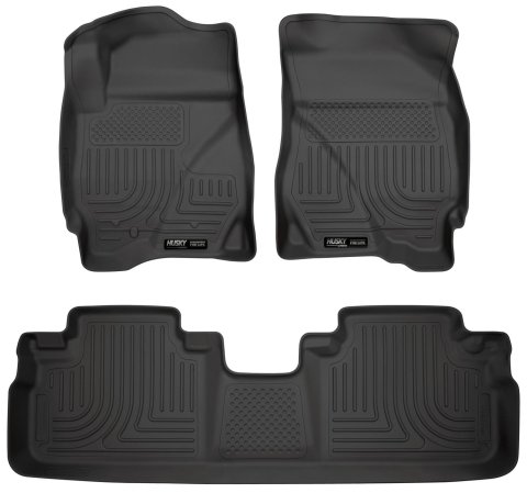 Husky Liners 09-12 Ford Escape/Mazda Tribute (Base/Hybrid) WeatherBeater Combo Black Floor Liners