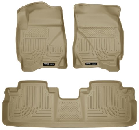 Husky Liners 09-12 Ford Escape/Mazda Tribute (Base/Hybrid) WeatherBeater Combo Tan Floor Liners