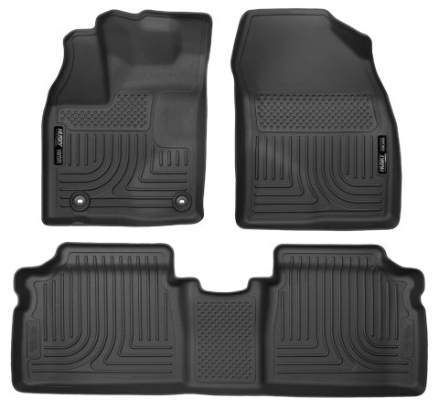 Husky Liners 12 Toyota Prius (PlugIn Models ONLY) WeatherBeater Front & 2nd Seat Black Floor Liners