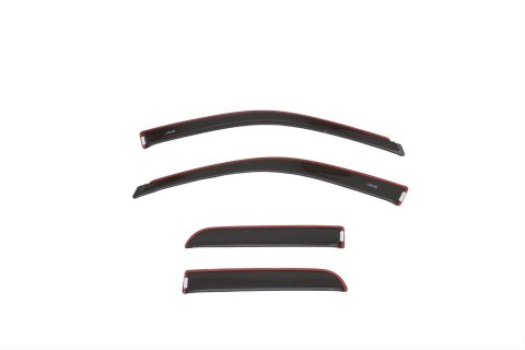 Husky Liners 09-18 Dodge RAM 1500 Quad Cab In-Channel Mount Ventvisor Low Profile (4pc) - Smoke