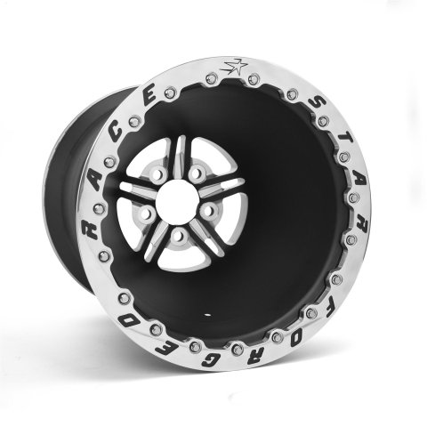 Race Star 63 Pro Forged 15x14 DBL Sportsman 5x4.75 BC / 5.00 BS Wheel - Black Anodized/Machined