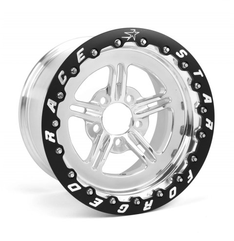 Race Star 63 Pro Forged 15x15 DBL Sportsman 5x4.75 BC / 5.00in. BS Wheel - Polished