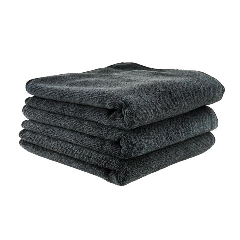 Chemical Guys Workhorse Microfiber Towel (VRP) - 24in x 16in - Black - 3 Pack