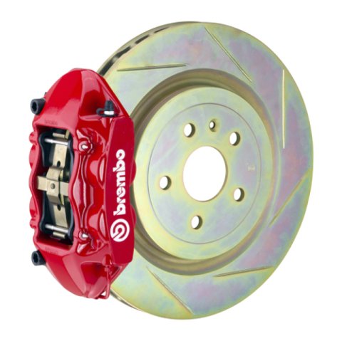 Brembo 11-18 Focus/13-18 Focus ST Front GT BBK 4 Piston Cast 336 x28 1pc Rotor Slotted Type1-Red