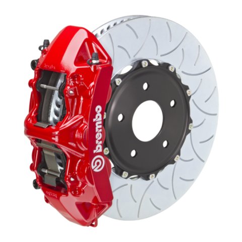 Brembo 05-09 Corvette Z51/06-09 XLR-V Fr GT BBK 6 Piston Cast 350x34 2pc Rotor Slotted Type3-Red